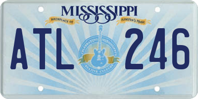 MS license plate ATL246