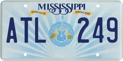 MS license plate ATL249