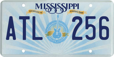 MS license plate ATL256