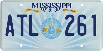 MS license plate ATL261
