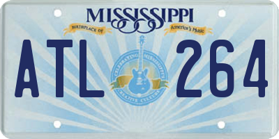 MS license plate ATL264