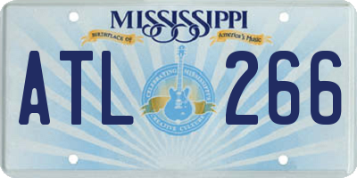 MS license plate ATL266