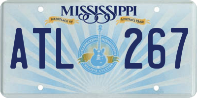 MS license plate ATL267