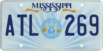 MS license plate ATL269