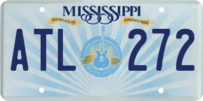 MS license plate ATL272