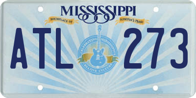 MS license plate ATL273