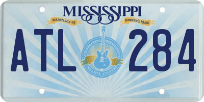 MS license plate ATL284