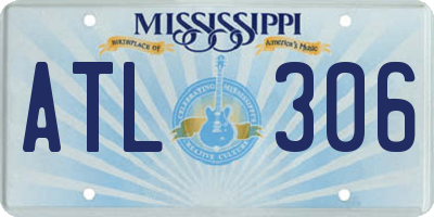 MS license plate ATL306