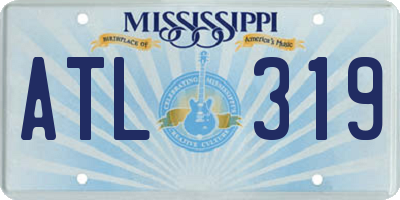 MS license plate ATL319