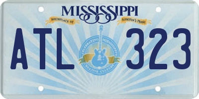 MS license plate ATL323