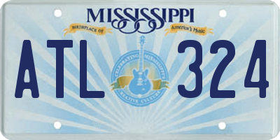 MS license plate ATL324