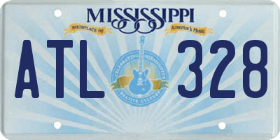 MS license plate ATL328