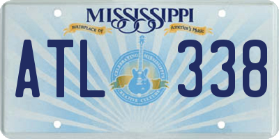 MS license plate ATL338