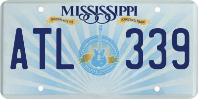 MS license plate ATL339