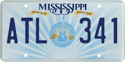 MS license plate ATL341