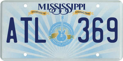MS license plate ATL369