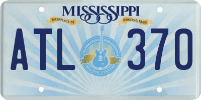 MS license plate ATL370