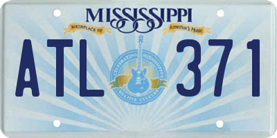 MS license plate ATL371