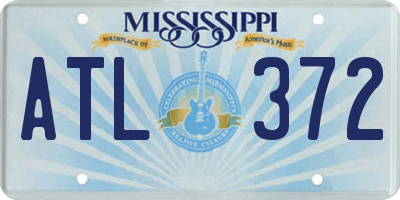 MS license plate ATL372