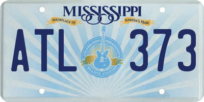 MS license plate ATL373