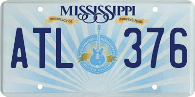 MS license plate ATL376