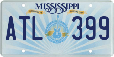 MS license plate ATL399