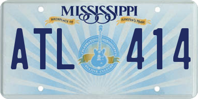 MS license plate ATL414