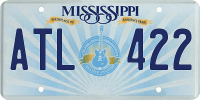 MS license plate ATL422