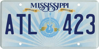 MS license plate ATL423
