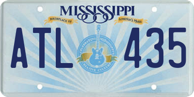 MS license plate ATL435