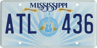 MS license plate ATL436
