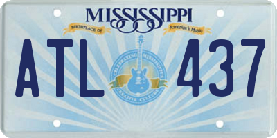 MS license plate ATL437