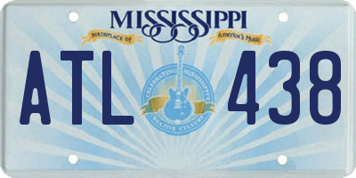 MS license plate ATL438