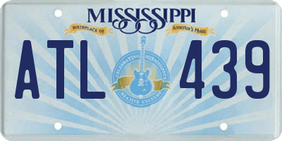 MS license plate ATL439