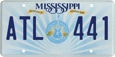 MS license plate ATL441