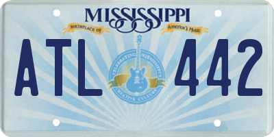MS license plate ATL442