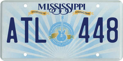 MS license plate ATL448