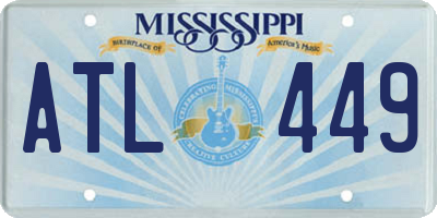 MS license plate ATL449