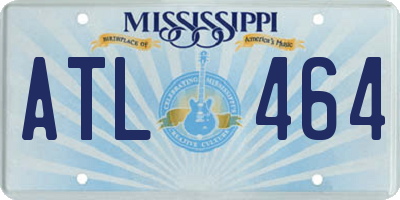 MS license plate ATL464