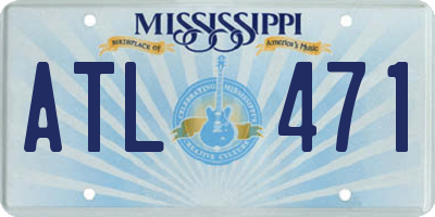 MS license plate ATL471