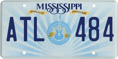 MS license plate ATL484
