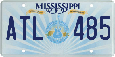 MS license plate ATL485