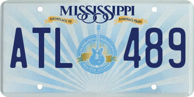 MS license plate ATL489