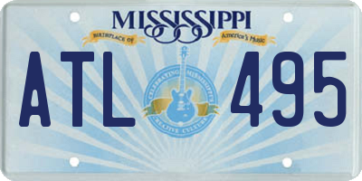 MS license plate ATL495