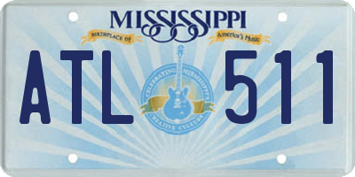 MS license plate ATL511