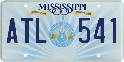 MS license plate ATL541