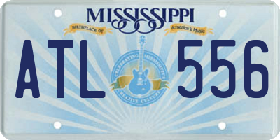 MS license plate ATL556