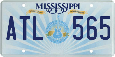 MS license plate ATL565