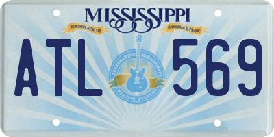 MS license plate ATL569