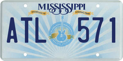 MS license plate ATL571